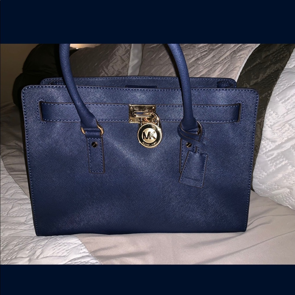 Navy Blue Michael Kors Large Hamilton